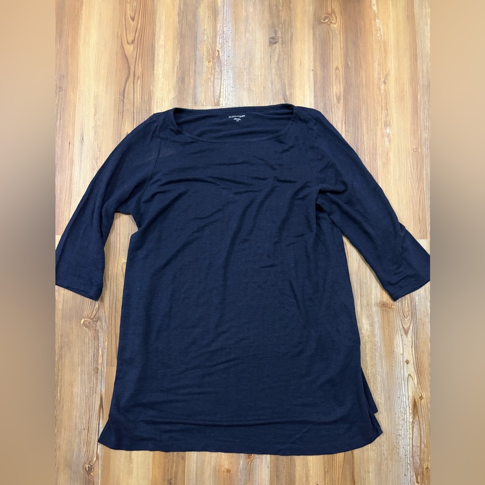 Eileen fisher navy blue Women's Tunic Top